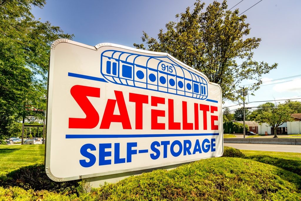 Satellite Self Storage main sign at Middletown location